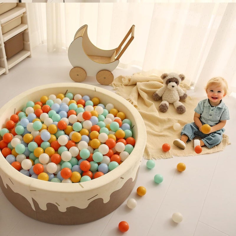 Gogoso Cream Ball Pit Balls 100 Balls, 2.2 Inch Ball Pool Balls for Baby Fun Toys, Different Shaped for Toddler Ball Pit, Boys Girl Kids Birthday, Tent,Slides - Image 5